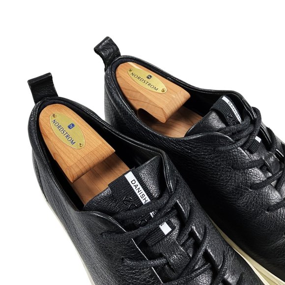 ECCO Sneakers Walking Shoes Mens Size 44 (US 10-10.5) Black Leather Lace Up - Picture 6 of 10